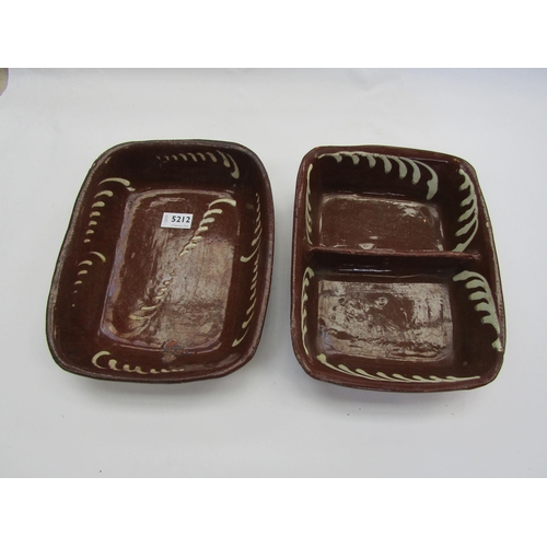 5212 - Two slipware dishes