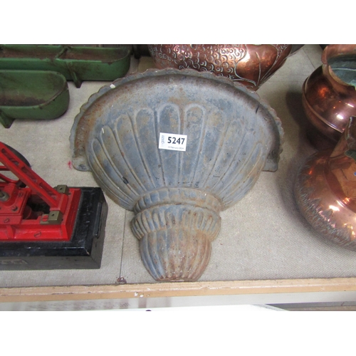 5247 - A cast iron wall fitting fountain bowl