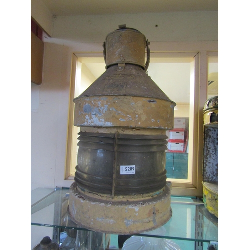 5289 - A yellow painted 'Masthead' ships lantern   (E)  £20-40