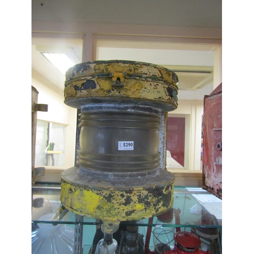 5290 - A yellow painted 'Masthead' ships lantern   (E)  £20-40