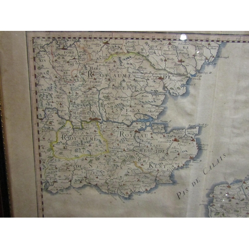 4055 - A French map by S.Sanson, Paris, depicting Kent, Essex, Sussex, English Channel, France and Belgian ... 