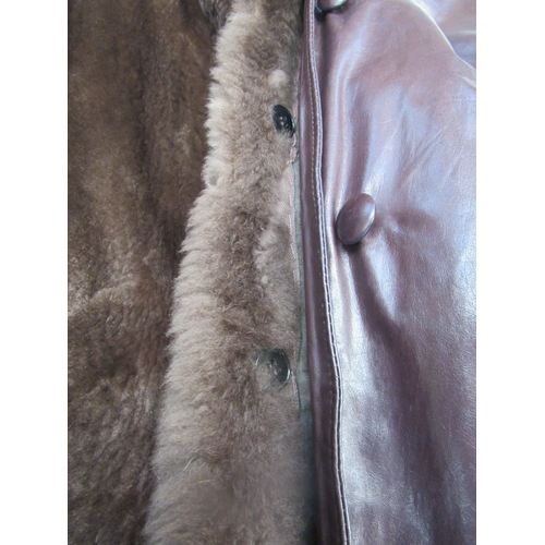 4177 - A superb chocolate brown soft leather ladies coat with a fine beaver lamb lining which is removable.... 