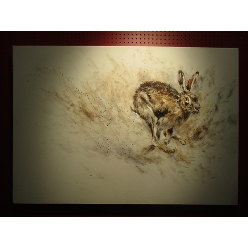 4022 - JOHN RYAN: A large acrylic on canvas 