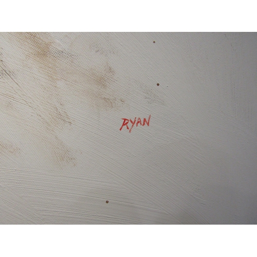 4022 - JOHN RYAN: A large acrylic on canvas 