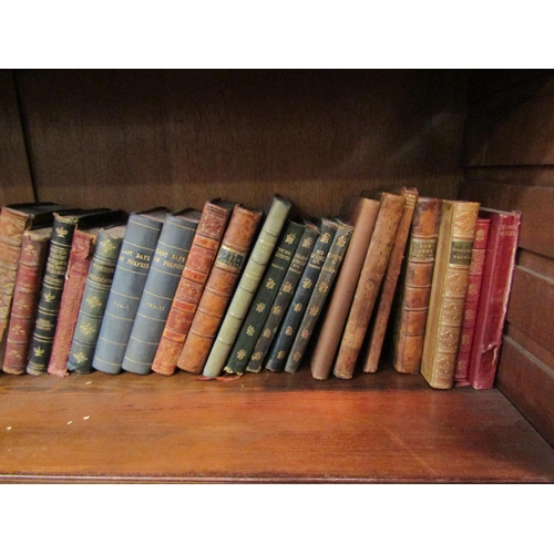 4130 - A quantity of antiquarian leather bound books including Thackeray titles, Vol. I and II 