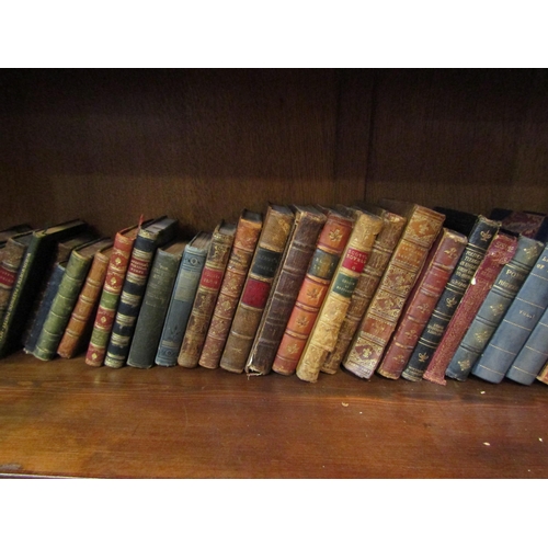 4130 - A quantity of antiquarian leather bound books including Thackeray titles, Vol. I and II 