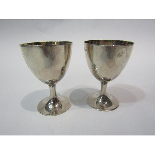 4297 - A pair of Victorian silver egg cups Sheffield 1884 Henry Stratford, approximately 95g