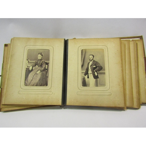 4304 - A Victorian portrait photograph album, binding a/f