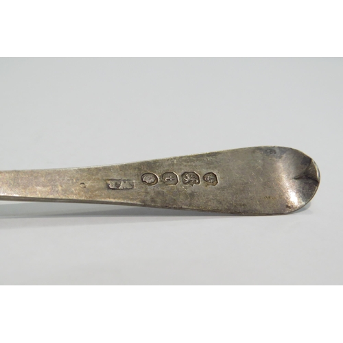 4354 - A cased set of six silver coffee bean spoons and a silver teaspoon