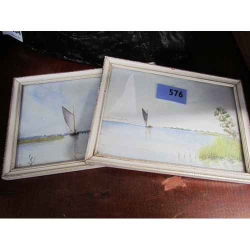 2162 - A pair of miniature watercolours, one entitled 