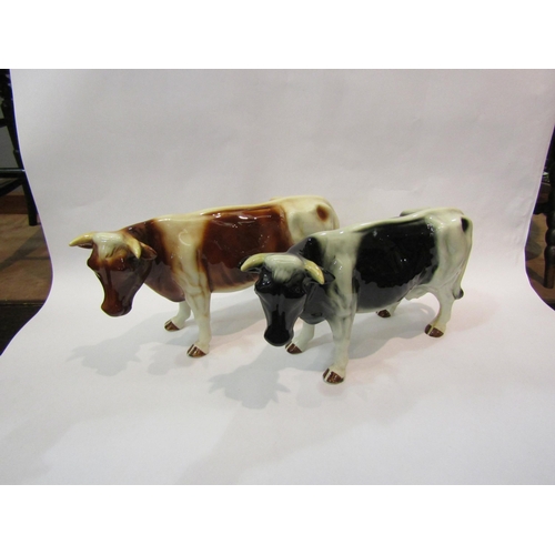 4191 - A ceramic Friesian Cow and ceramic Hereford Cow (2)