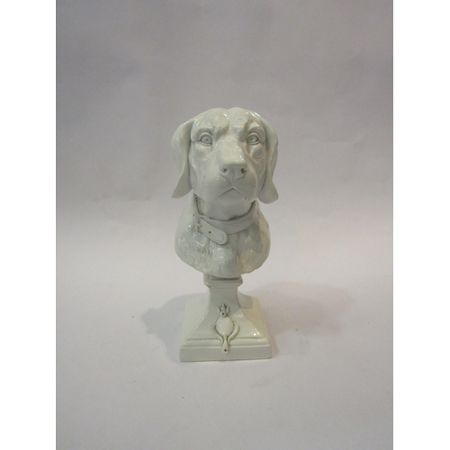 4199 - A classical style ceramic dog bust, 21cm tall