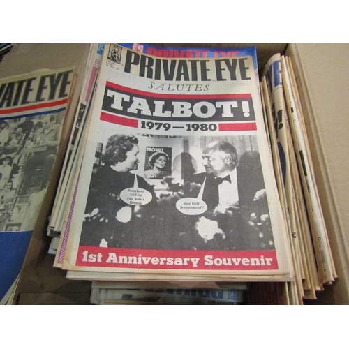 4213 - A collection of approximately 150 Private Eye magazines, mostly 1970's/80's