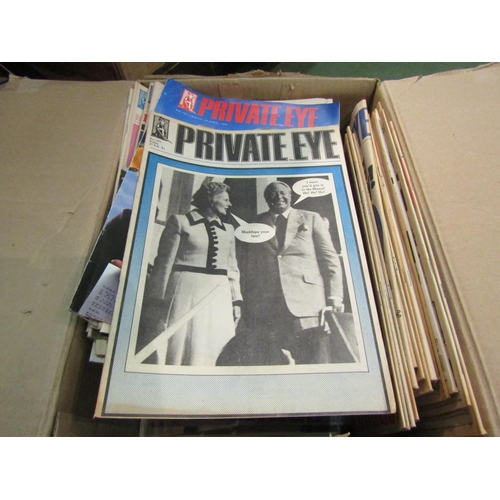 4213 - A collection of approximately 150 Private Eye magazines, mostly 1970's/80's