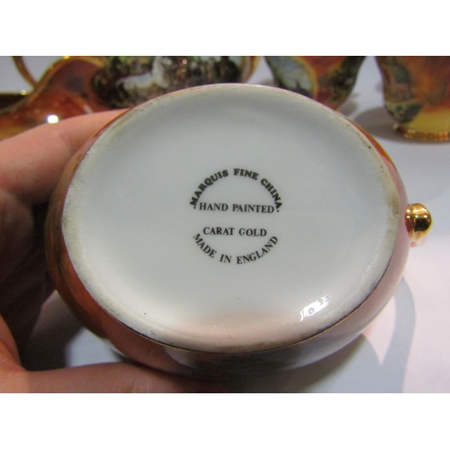 4237 - A Marquis handpainted part teaset 