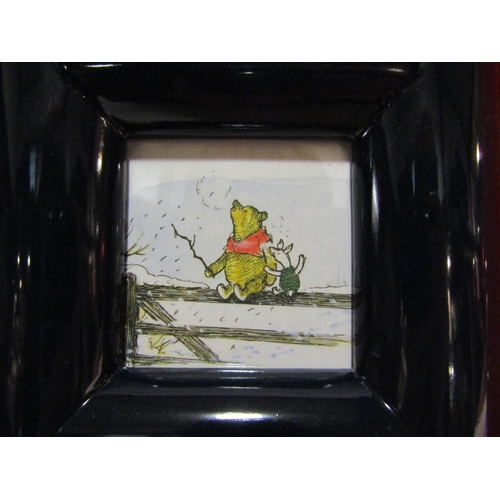 4256 - A set of three V&A photo frames, with Winnie the Pooh prints, 6.5cm x 6.5cm each, boxed