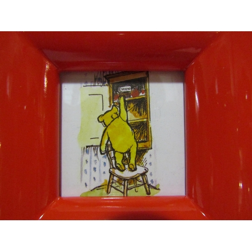 4256 - A set of three V&A photo frames, with Winnie the Pooh prints, 6.5cm x 6.5cm each, boxed