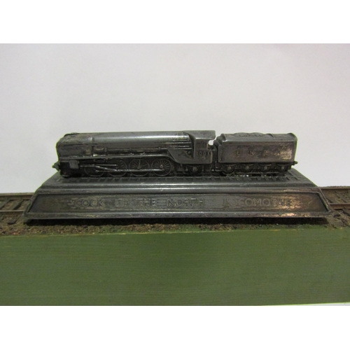 4266 - A railway track with two model steam engines, 