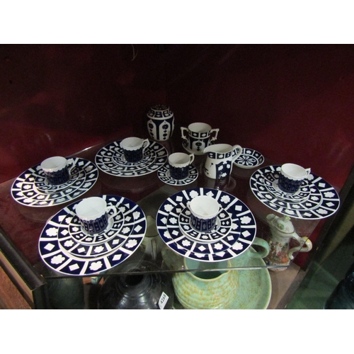 4293 - A collection of blue and white ceramics (possibly unfinished Royal Crown Derby)