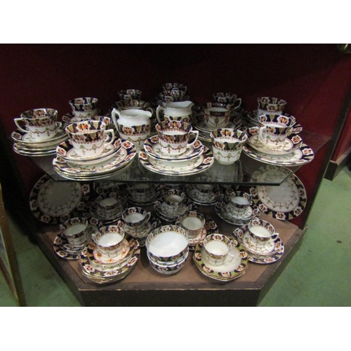 4295 - A large quantity of Royal Albion Victorian table wares including cups and saucers