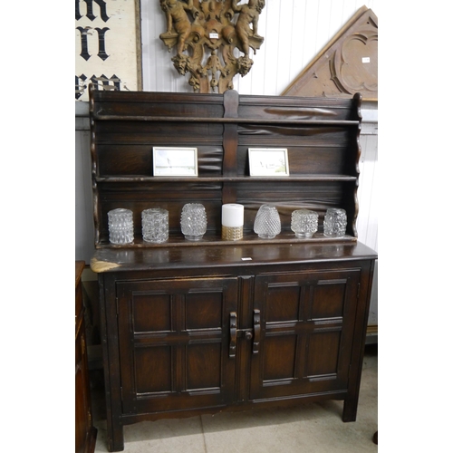 2160 - A dark Ercol sideboard dresser