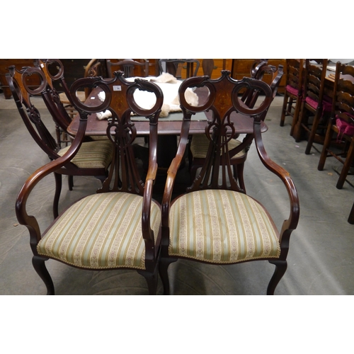 2191 - A set of six Edwardian highly decorative chairs