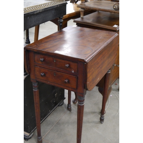 2227 - A Georgian mahogany work table