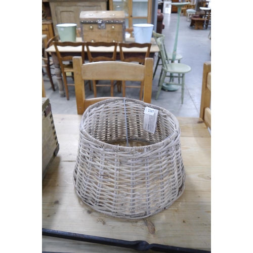 2287 - A wicker ceiling lamp shade     (group)