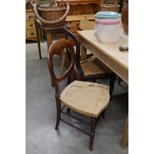 2301 - Five 3+2 balloon back chairs for re-seating     (E) £10-20