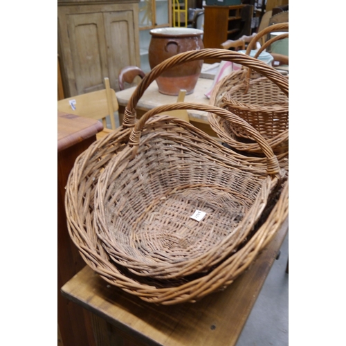 2304 - Two wicker flower picking baskets