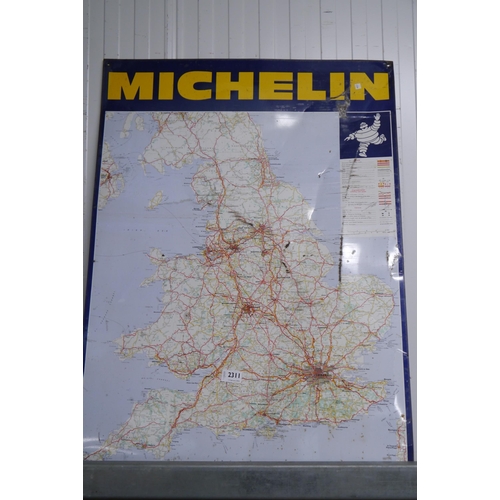 2311 - A Michelin tin sign depicting map of the UK