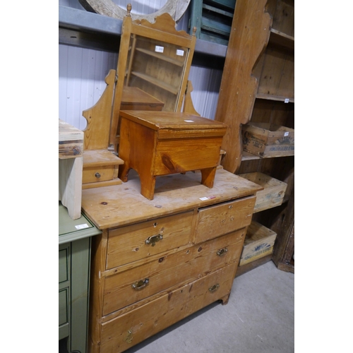 2322 - A pine dressing chest