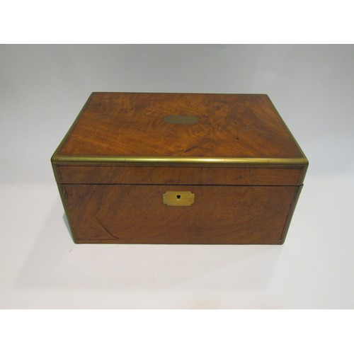 4003 - A Victorian walnut desk writing box with fitted interior