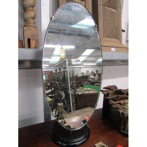 2095 - An oval free standing table mirror