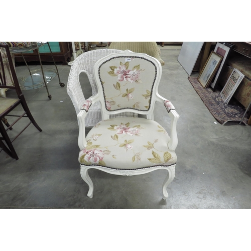 2360 - A painted French carver chair