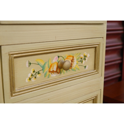 2400 - A painted slim chest of seven drawers