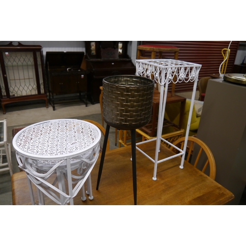 2433 - Three plant stands (3)