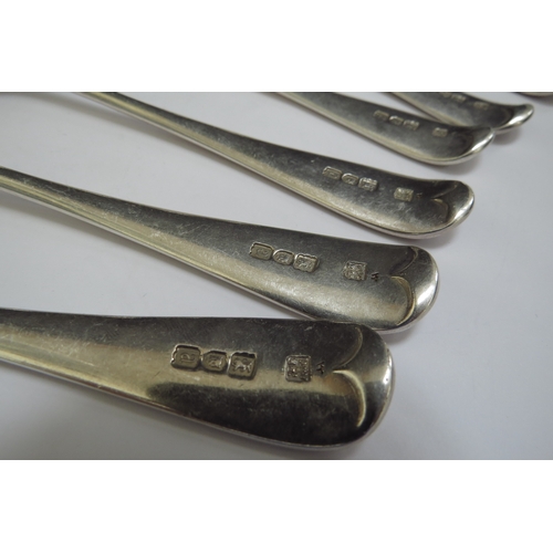 6475 - A set of six Jason Walker and Tolhurst Ltd silver dessert spoons, London 1896, 304g