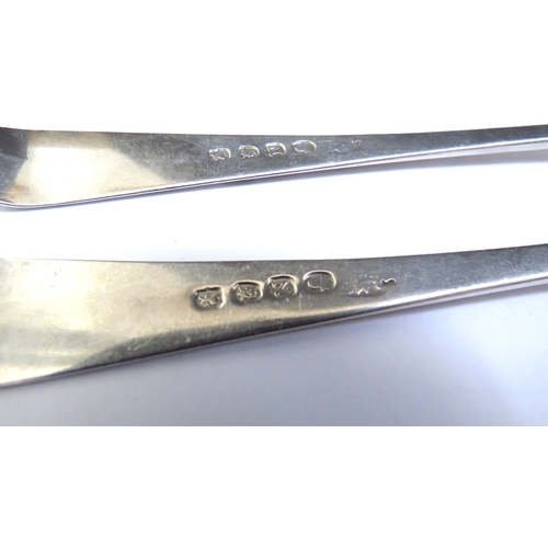 6476 - A set of six 18th Century silver dessert spoons, possibly Samuel Woods, 168g  (C)_