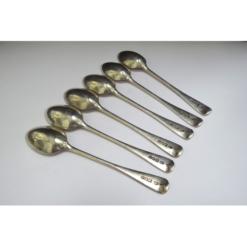 6380 - A set of six Robert Stebbings silver teaspoons, London 1913, 124g