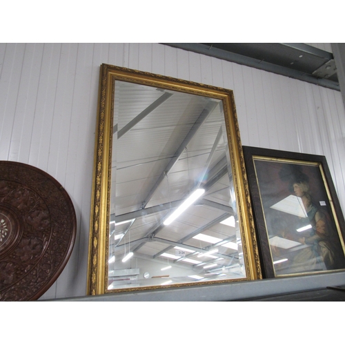 2124 - A gold framed mirror 68 x 96cm     (R) £30