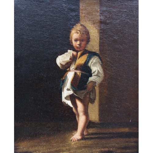 6082 - An early 19th Century oil on canvas of a young boy after an original by Bartolomeo Schedoni (1578-16... 