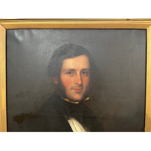 6009 - A Victorian portrait of a smartly dressed gentleman in gilt frame, oil on canvas, 75cm x 60cm