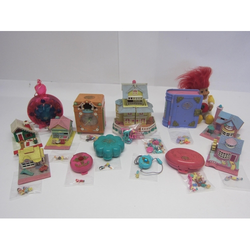 8068 - A collection of Bluebird Toys Polly Pocket play sets c.1990-1996, to include Water Fun Park, Clubhou... 