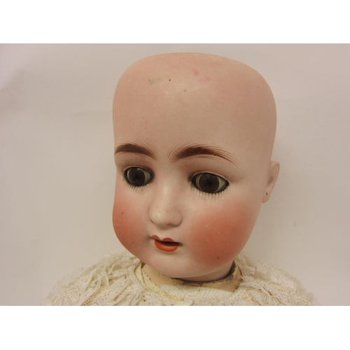 8318 - An Alt Beck & Gottschalk 1362 bisque head girl doll with brown glass sleepy eyes, painted features, ... 