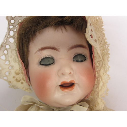 8327 - Two early 20th Century German bisque head dolls to include Simon & Halbig 126 with brown wig, striat... 