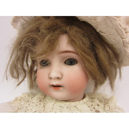 8326 - An Alt Beck & Gottschalk 1362 bisque head girl doll with mousey brown wig, striated blue glass eyes,... 