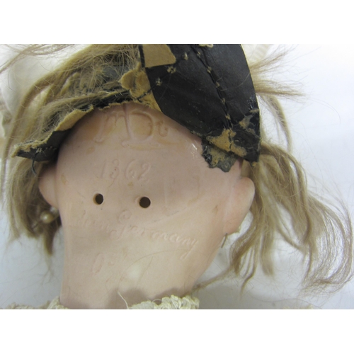 8326 - An Alt Beck & Gottschalk 1362 bisque head girl doll with mousey brown wig, striated blue glass eyes,... 