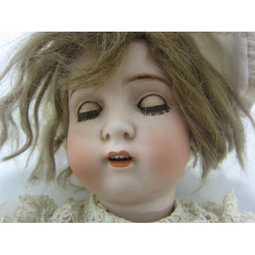 8326 - An Alt Beck & Gottschalk 1362 bisque head girl doll with mousey brown wig, striated blue glass eyes,... 