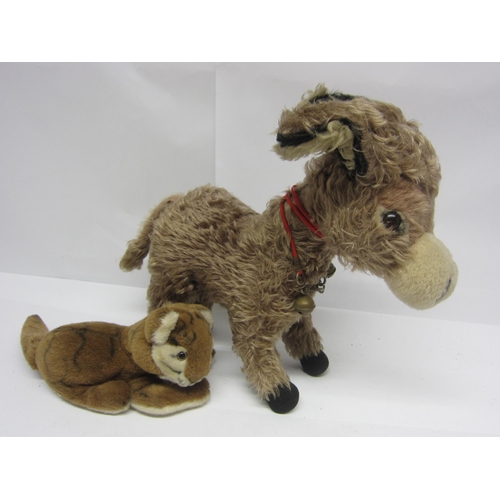 8320 - Two Merrythought soft toy animals to include donkey and tiger (2)